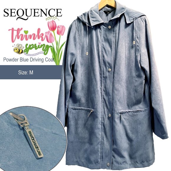 NWOT Sequence (Petite): Faux Suede Driving Coat - Picture 1 of 10